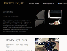 Tablet Screenshot of preferred-limousine.com